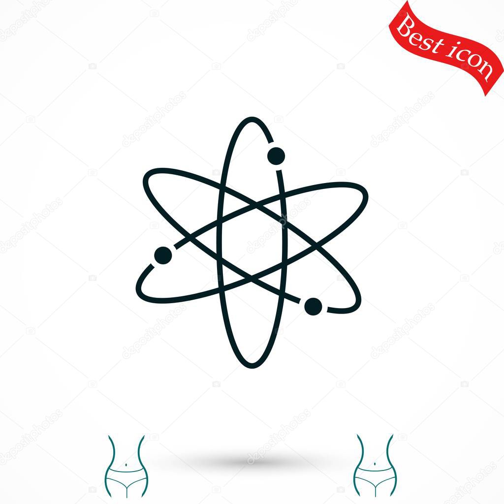 Black atom icon