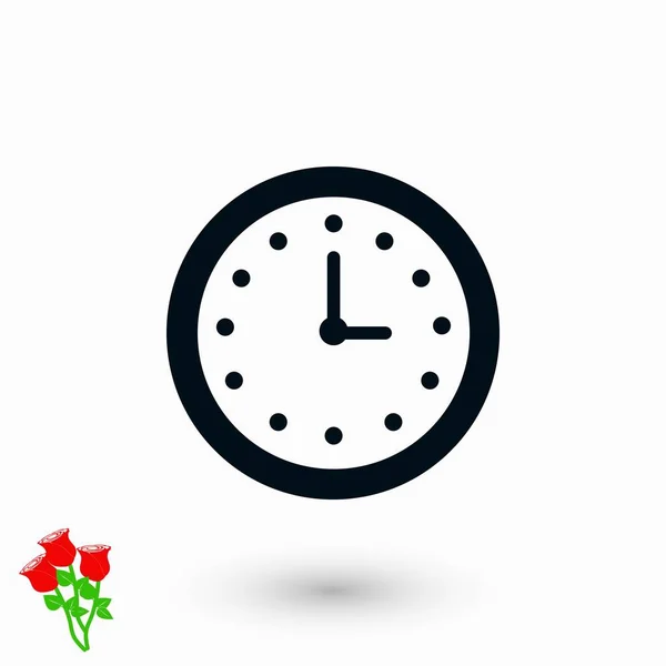 Reloj de pulsera icono vector — Vector de stock