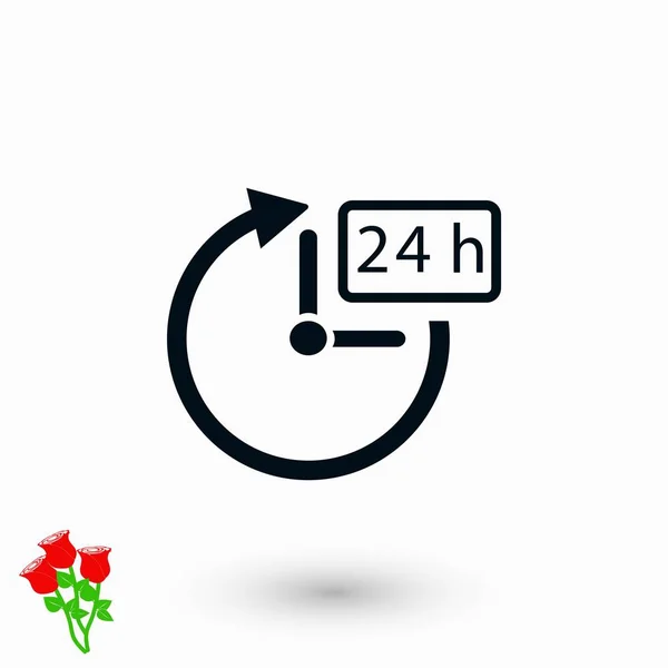 24 hours icon vector — Stock Vector