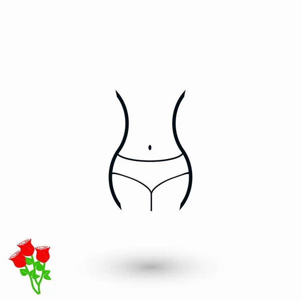 Icono de la cintura de la mujer — Archivo Imágenes Vectoriales