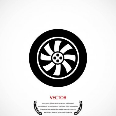 tekerlek vektör simgesi