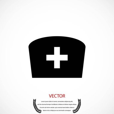 Düz hemşire simgesi