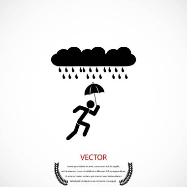 Yalnız yağmur simgesi