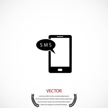 Akıllı telefon sms simgesi