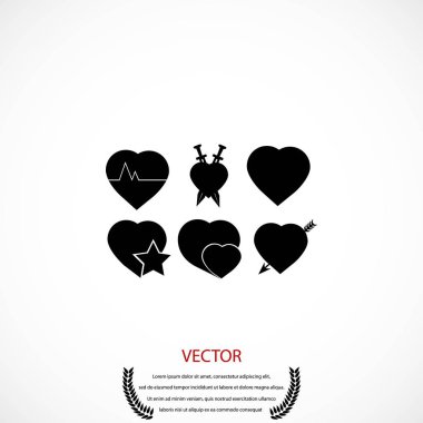 Kalpler simgeler vektör