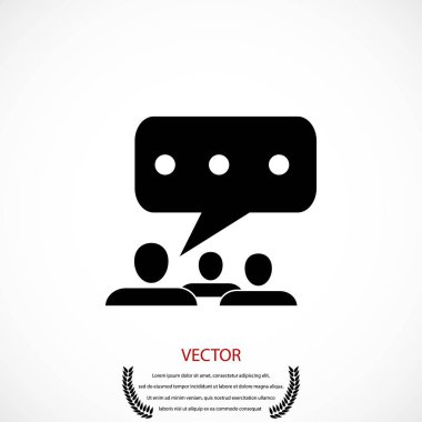 konuşma kabarcığı vektörü simgesi