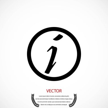 Bilgi işareti vektör simgesi