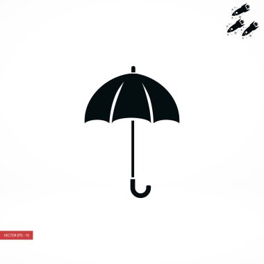 Şemsiye simge vektör