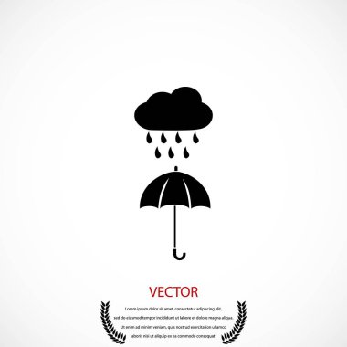 bulut ve şemsiye simgesi