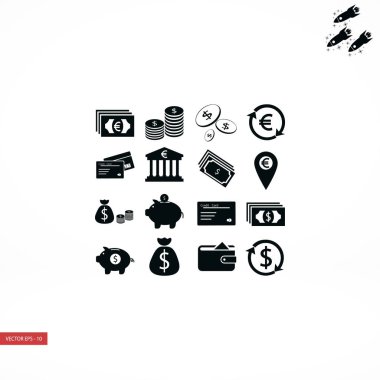 Finans simgeler vektör