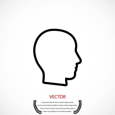 Kafa vektör simgesi
