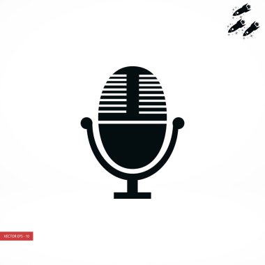 vektör mikrofon simgesi