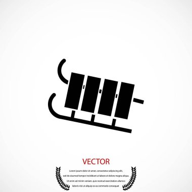 atlı kızak simge vektör