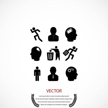 siyah çalışma işadamı simgesi