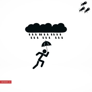 Yalnız yağmur simgesi