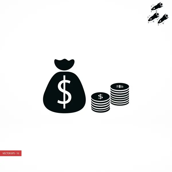 Geld zak pictogram — Stockvector