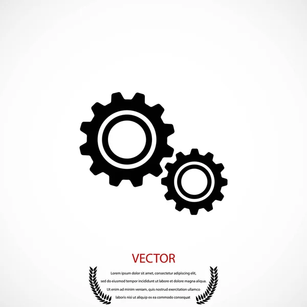 Vecteur icône engrenage — Image vectorielle
