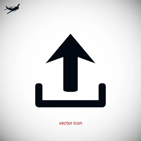 Subir icono de vector — Vector de stock