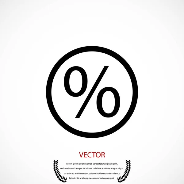 Por ciento vector icono — Vector de stock