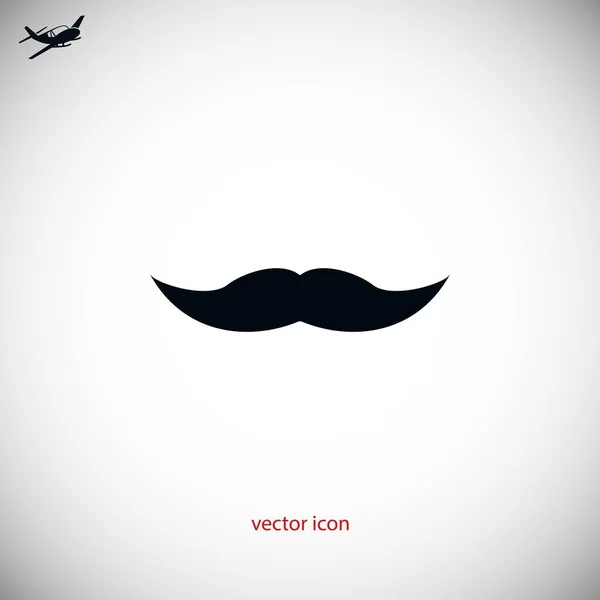 Bigotes icono vector — Vector de stock