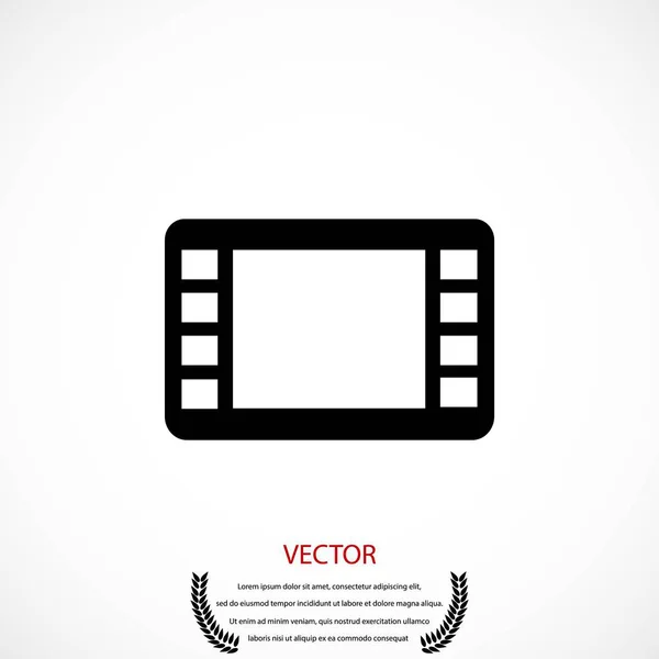 Filme filme tira vetor ícone — Vetor de Stock