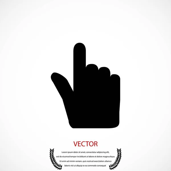 Icono vecior cursor mano — Vector de stock