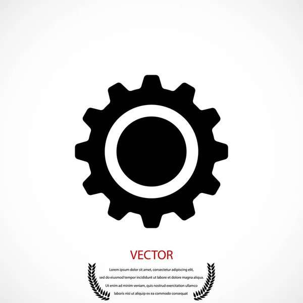 Engranaje icono vector — Vector de stock