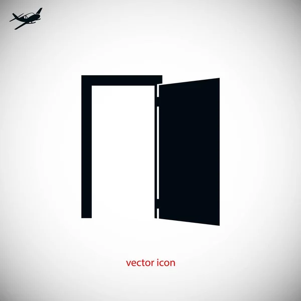 Puerta icono vector — Vector de stock