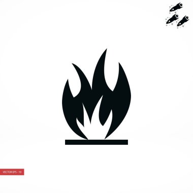 Yangın simge vektör