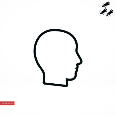 Kafa vektör simgesi