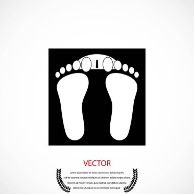 ayak izleri simge vektör