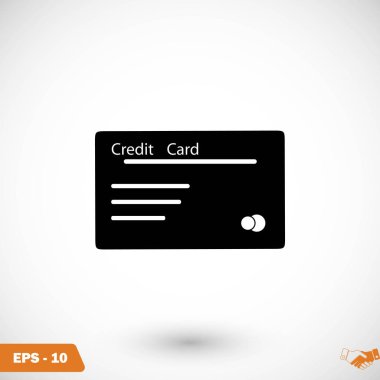 Kredi kartı vektör simgesi
