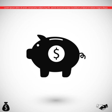 domuzcuk banka vektör simgesi