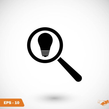 mikroskop ve ampul simgesi