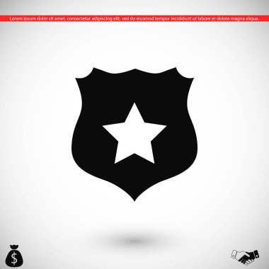 Kalkan işareti vektör simgesi