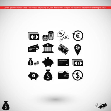 Finans simgeler vektör