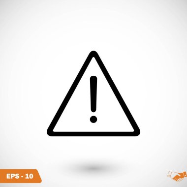 Uyarı mesaj vektör simgesi