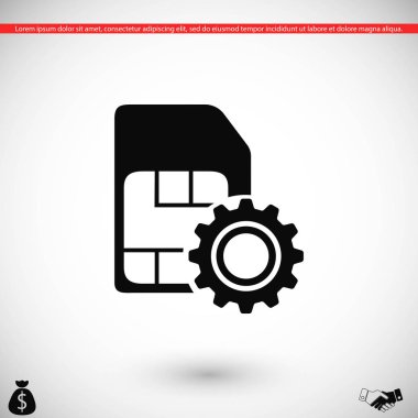 SIM kartı ayarı basit simgesi 