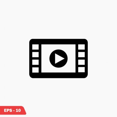 film film şeridi vektör simgesi