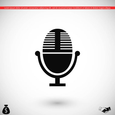 vektör mikrofon simgesi