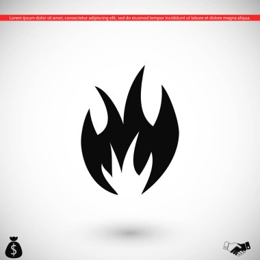 Yangın simge vektör