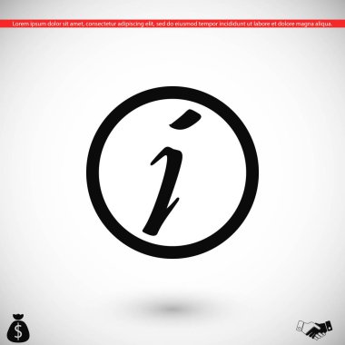 Bilgi işareti vektör simgesi