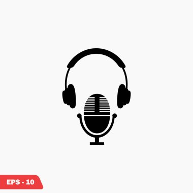  kulaklık ve mikrofon simgesi