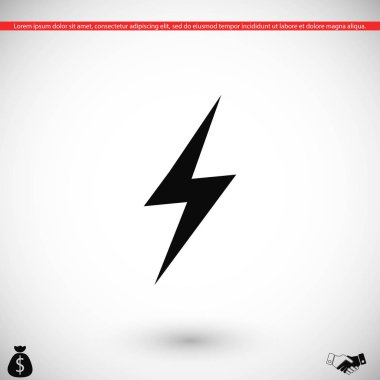 Yıldırım simge vektör