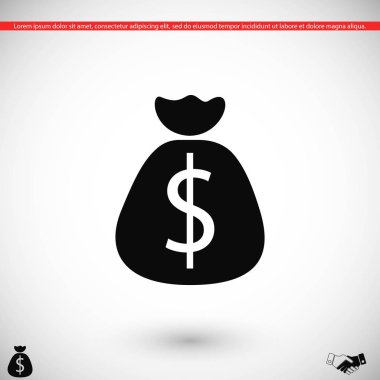 Para çantası işareti simgesi