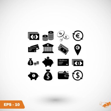 Finans simgeler vektör