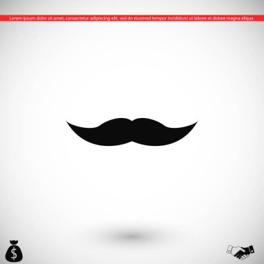 Bıyık simge vektör