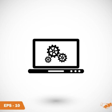 ayar dizüstü simge vektör