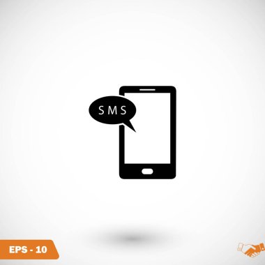 Akıllı telefon sms simgesi