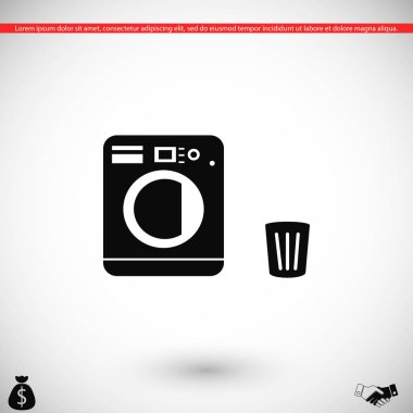 Çamaşırhane simgeler vektör